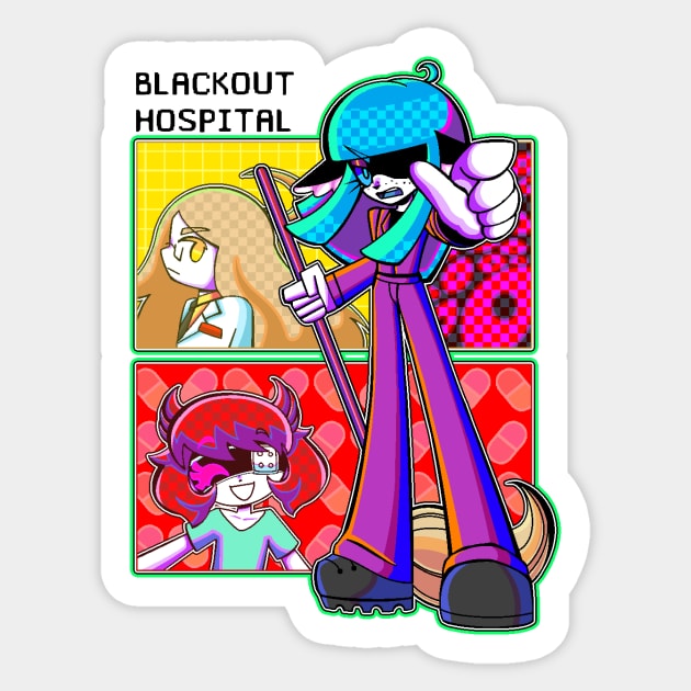 Blackout Hospital 1 Year Anniversary Design Sticker by arcadekitten